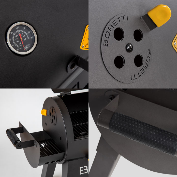 BBQグリル4点セット&炭・着火剤付「ボレッティ（BORETTI） テルツォ チャコールBBQグリル スターターセット」