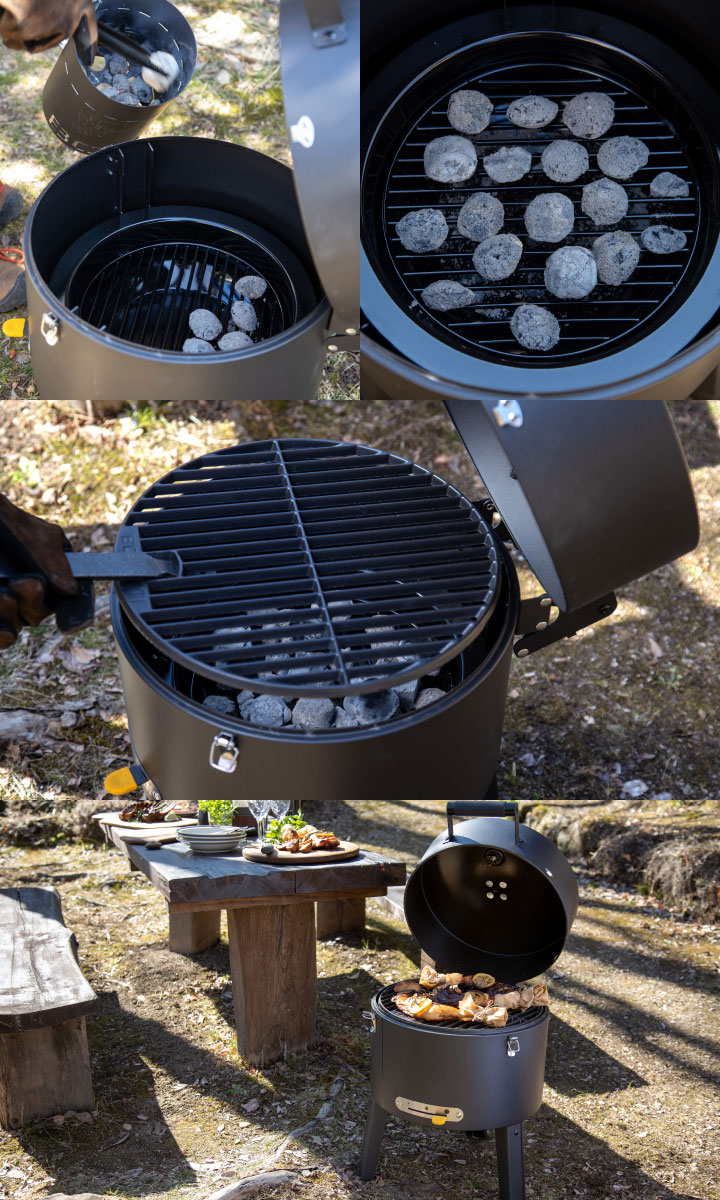 BBQグリル4点セット&炭・着火剤付「ボレッティ（BORETTI） トネロ チャコールBBQグリル スターターセット」