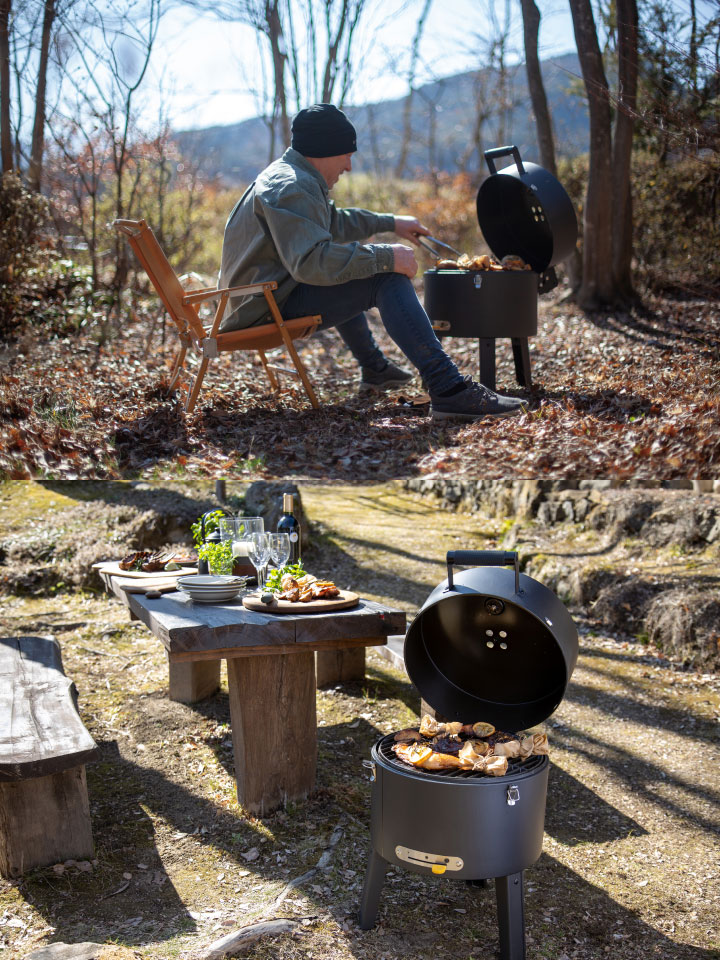 BBQグリル4点セット&炭・着火剤付「ボレッティ（BORETTI） トネロ チャコールBBQグリル スターターセット」