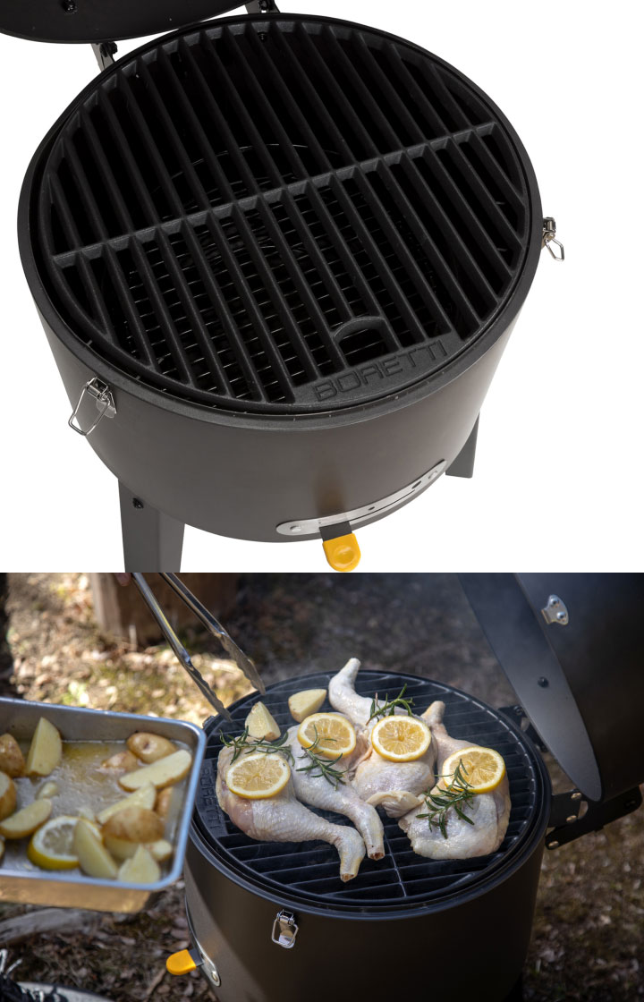 BBQグリル4点セット&炭・着火剤付「ボレッティ（BORETTI） トネロ チャコールBBQグリル スターターセット」