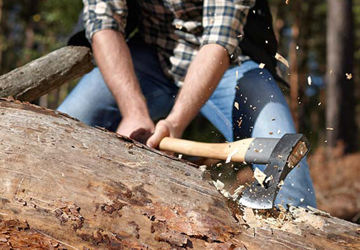 大型の薪割り斧 「BISON（バイソン） AXE PROFILINEシリーズ ヘビースプリッティングアックス」