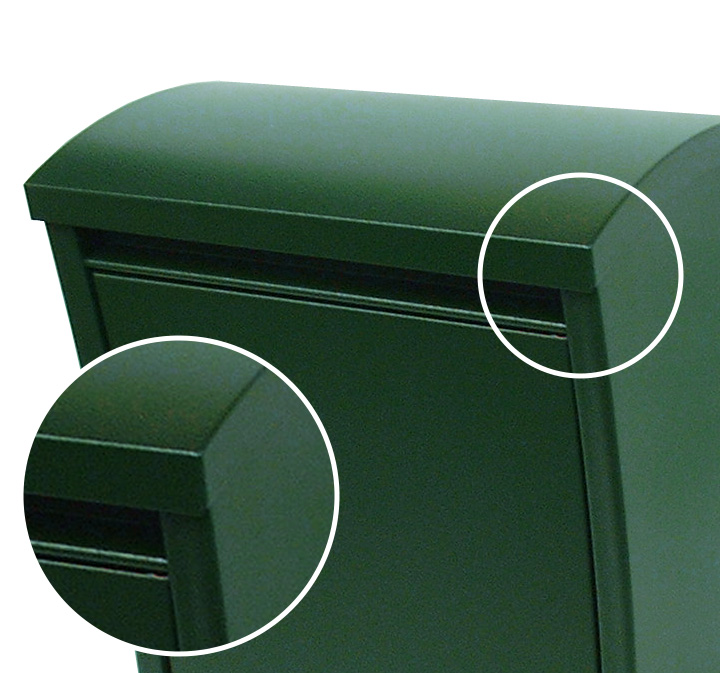 つまみに交換できる 壁掛ポスト 「ペンネ社 （Penne） 壁掛け郵便ポスト STEELY スティーリー （レバー付き）」