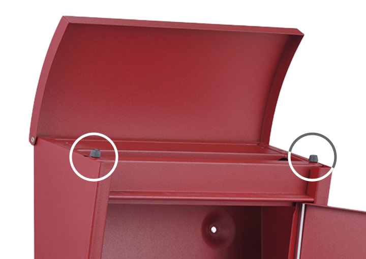 つまみに交換できる 壁掛ポスト 「ペンネ社 （Penne） 壁掛け郵便ポスト STEELY スティーリー （レバー付き）」