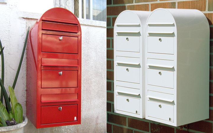 3世帯向け 「Bobi ボビ社製 郵便ポスト ボビトリオ （前入れ前出し）」