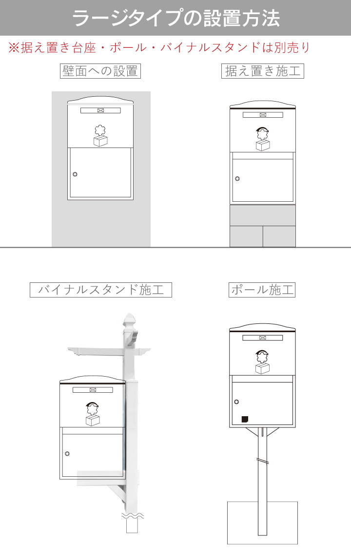 複数受取り対応「宅配ボックス Brizebox ブライズボックス スタンダード」【スタンドポール別売り】