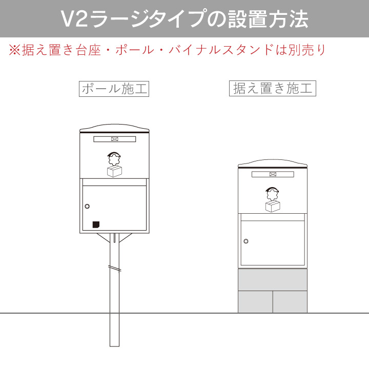 複数受取り対応「宅配ボックス Brizebox ブライズボックス スタンダード」【スタンドポール別売り】