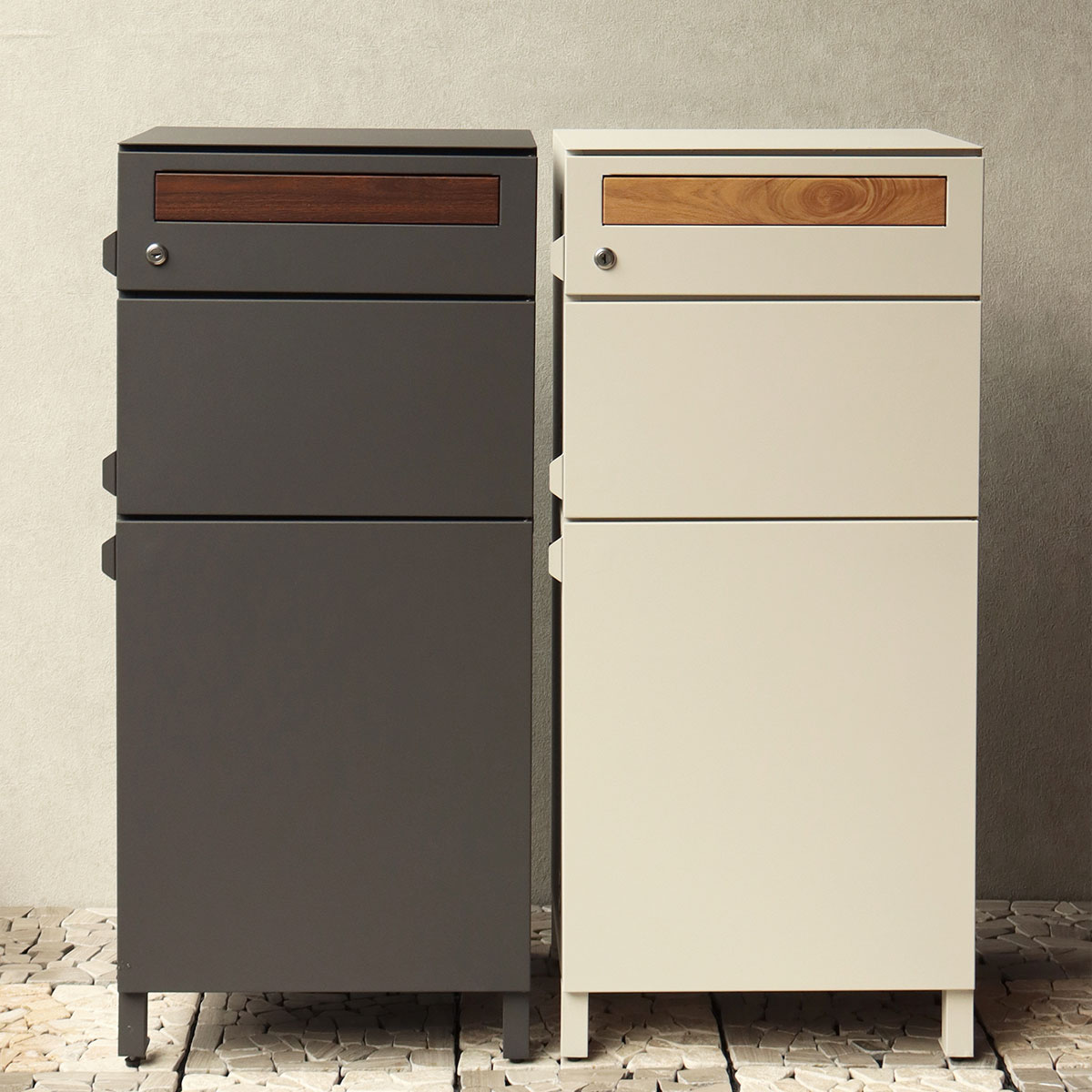 nagiちゃん ポスト箱 郵便ポスト 付き 宅配ボックス ナギ（Nagi）宅配 2段タイプ