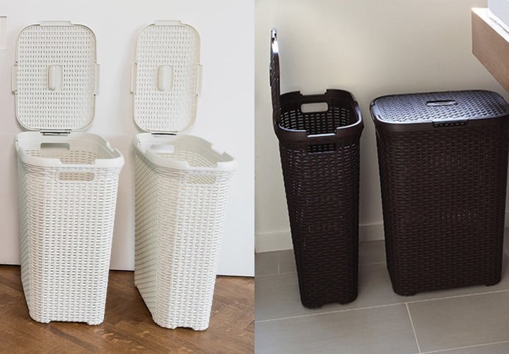 樹脂製ラタン調洗濯かご「カーバー （CURVER） スタイル レクト ハンパー 40L（STYLE RECT HAMPER 40L）」