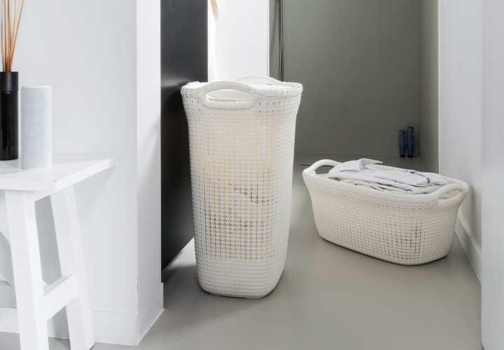 「カーバー （CURVER） ニット ランドリー ハンパー 57L（KNIT LAUNDRY HAMPER 57L）」