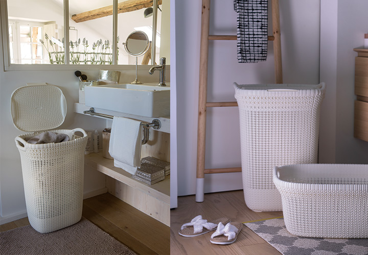 「カーバー （CURVER） ニット ランドリー ハンパー 57L（KNIT LAUNDRY HAMPER 57L）」