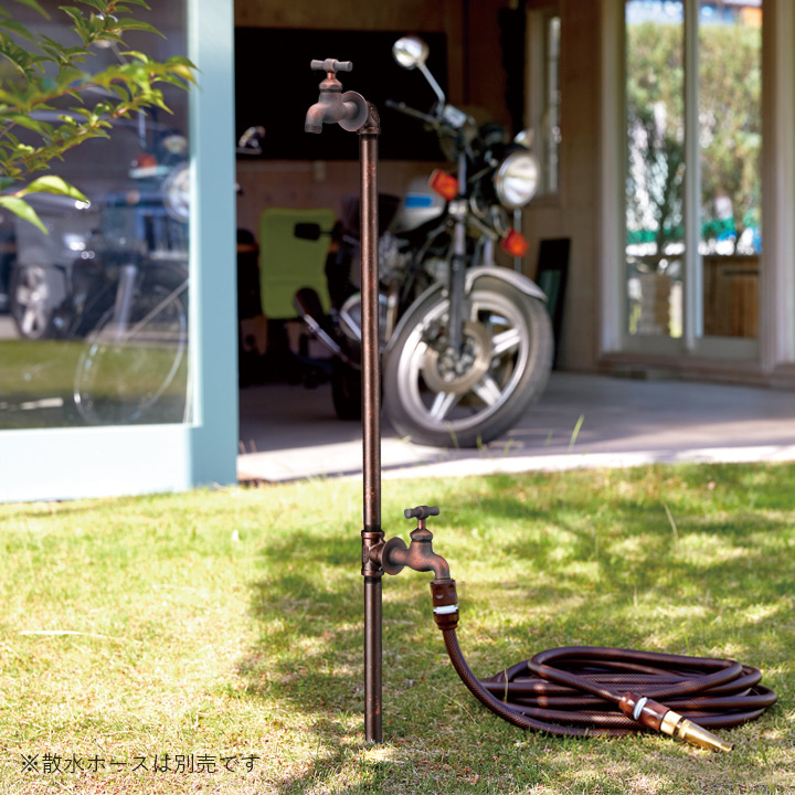 配管パイプ立水栓 ダブルセット