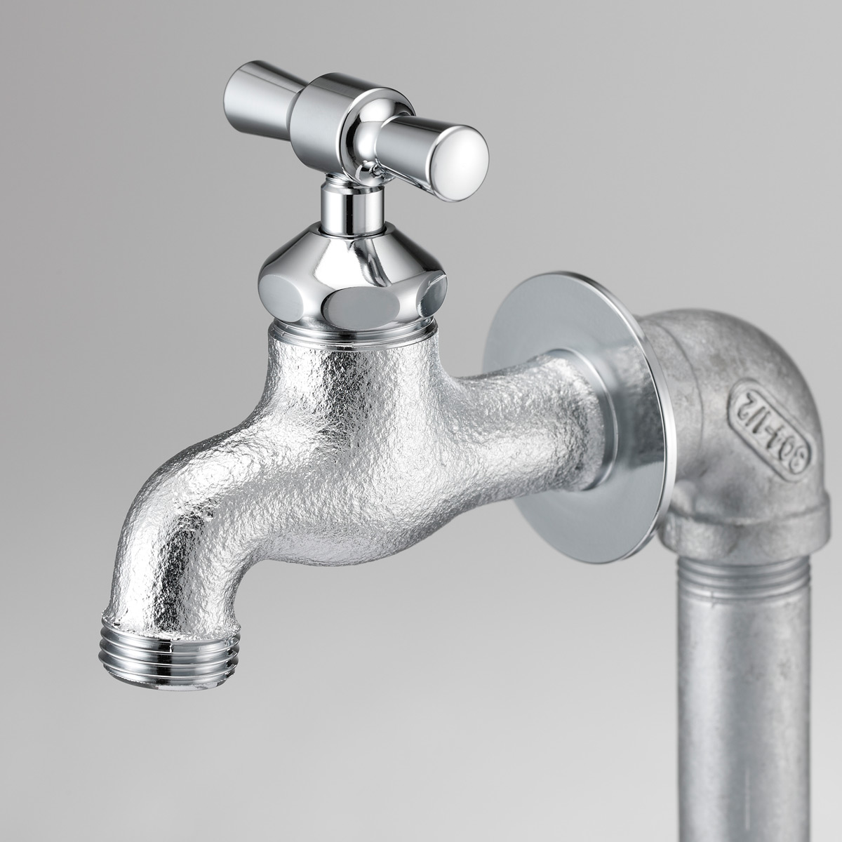 配管パイプ立水栓 ダブルセット