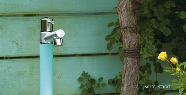 オシャレなカラフル水栓柱「ジラーレ＜10色＞　1口タイプ」専用蛇口付き