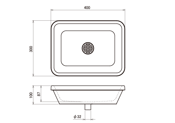 お庭のガーデンパン　「スクエアパン」　水鉢　水受け