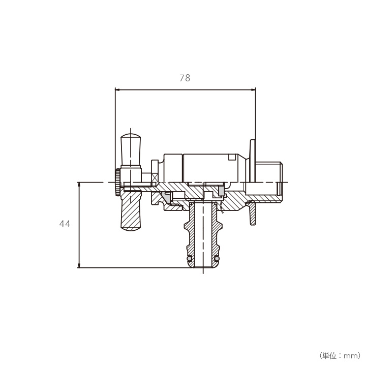 花ハンドルが可愛い「ホース接続水栓　フラワーハンドル」スミレハンドル