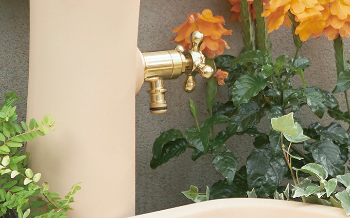 「ホース接続水栓 十字ハンドル」