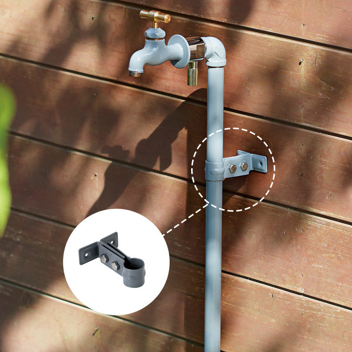 配管パイプ立水栓（パイプロップ）専用 支持金具