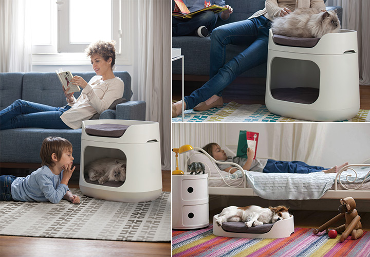 樹脂製ペット用ベッド「カーバー （CURVER） 3WAYペットバンクベッド＆キャリー （PET BUNKBED）」