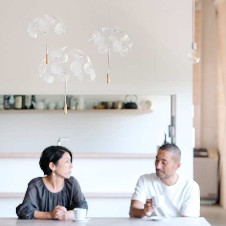 「綿毛のモビール（S・M・L/3個1セット)」