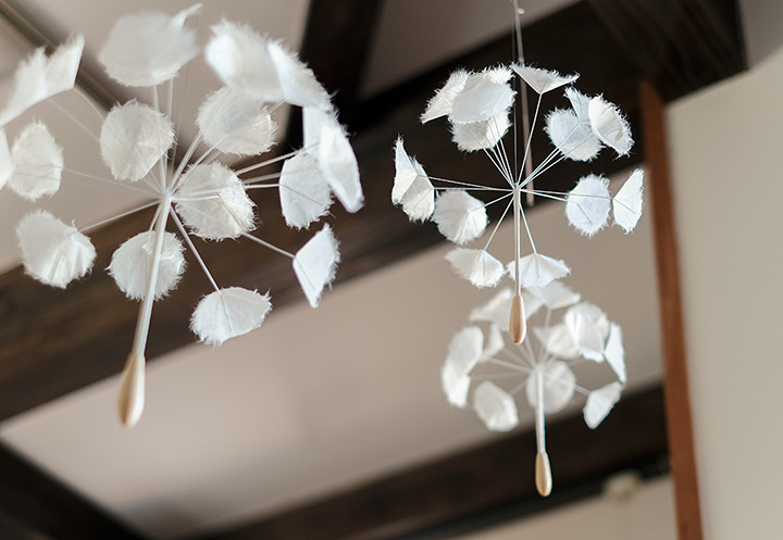 「綿毛のモビール（S・M・L/3個1セット)」