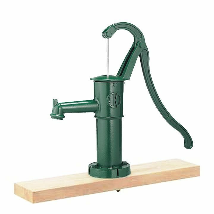 日本製 手押しポンプ 「ガーデン井戸ポンプ：イングリッシュブラウン