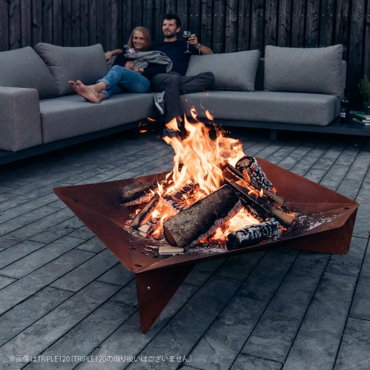コールテン鋼製 焚き火台「ホーファッツ（hoefats） TRIPLE ファイヤー