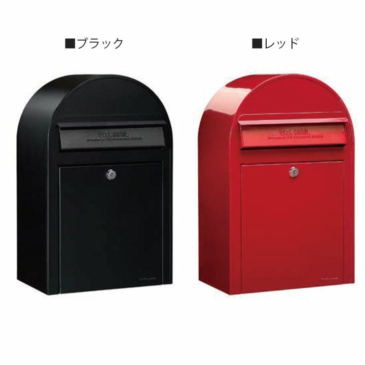 bobi Classic 赤色 郵便受け「ポスト」 郵便ポスト 壁掛け「ボビUSA（bobi USA）前入れ前出し ※シリンダー錠