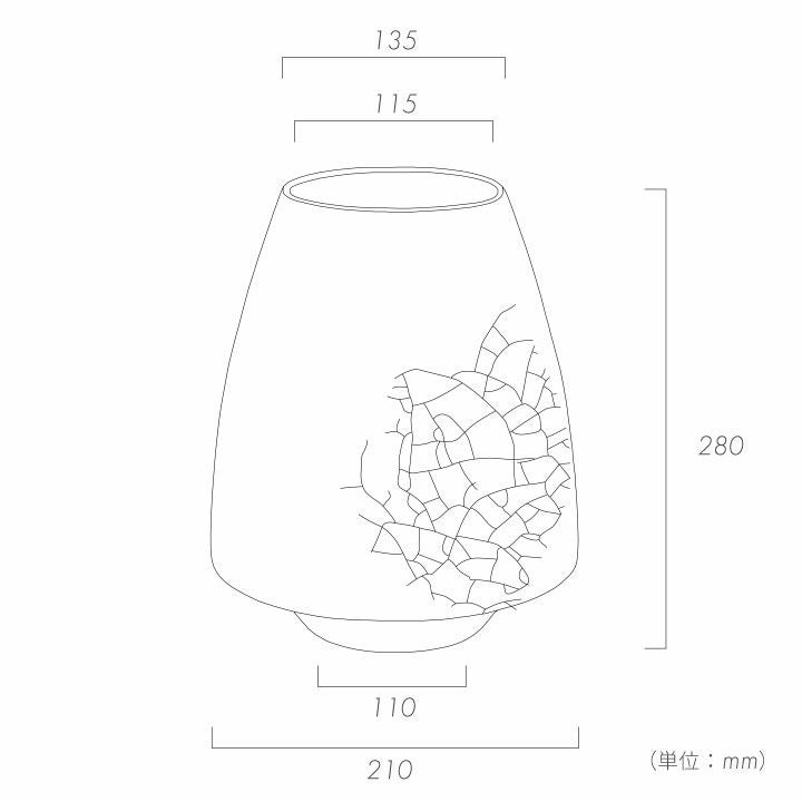 ドマーニ（DOMANI） カラカスベース28（CARACAS Vase28）」直径21cm 高