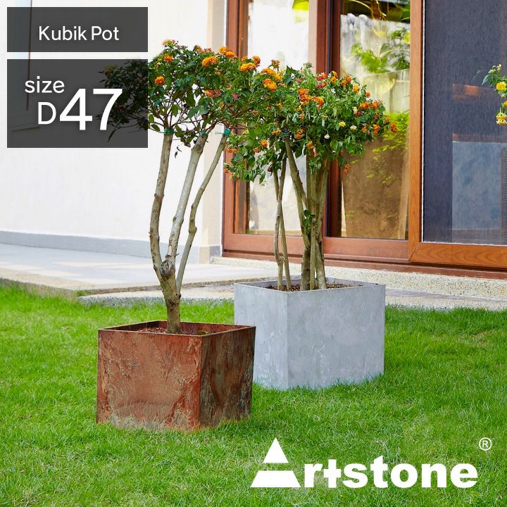 新品　アートストーン スクエアプランター 37cm ブラック　5個セット 植木鉢/底面給水/軽量鉢】ARTSTONE アートストーン スクエアプランター