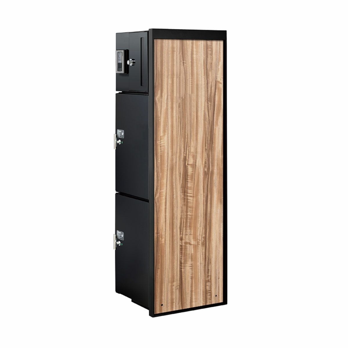 「 門柱ユニット ヴェリータNX ベーシック LED付き （宅配ボックス2個 + 郵便ポスト + LED照明）」