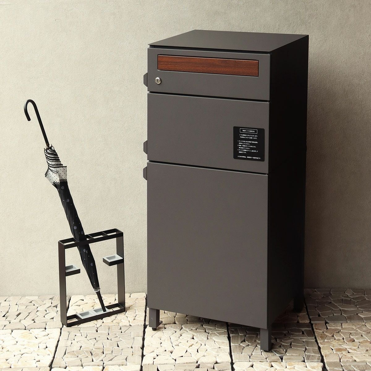 郵便ポスト 付き 宅配ボックス ナギ（Nagi）宅配 2段タイプ