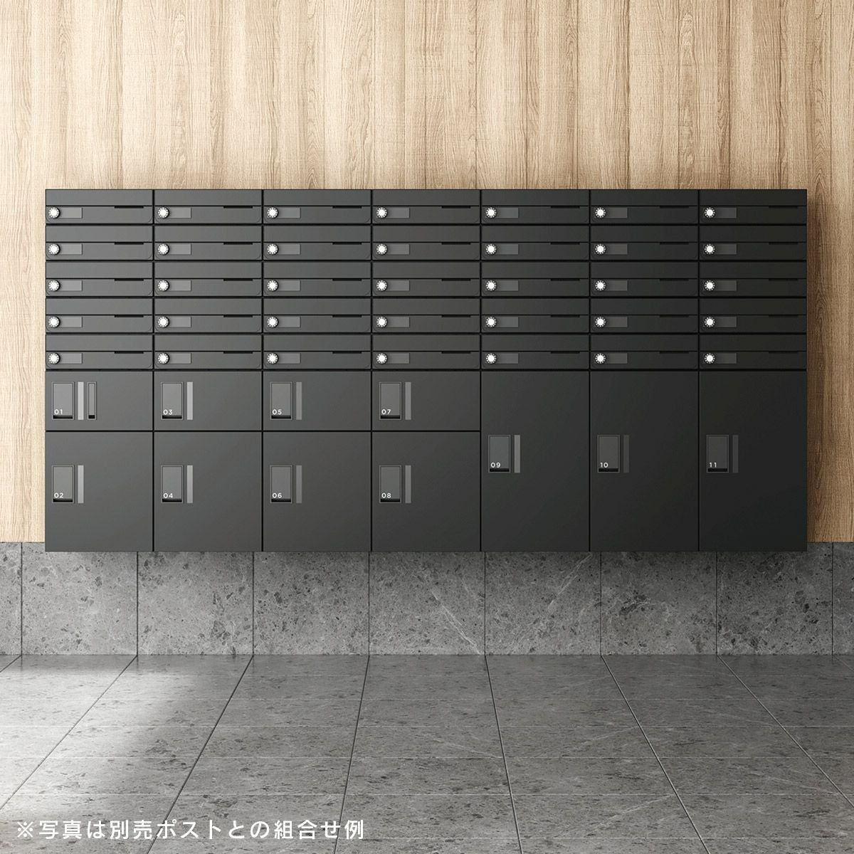 現状品 長期保管品 未使用 宅配ボックス ナスタ TLP36 ステンレス 高さ60cm Nasta 札幌市東区 新道東店 宅配ボックス（プチ宅） 前入前出／アナログキー・防水タイプ／ポスト