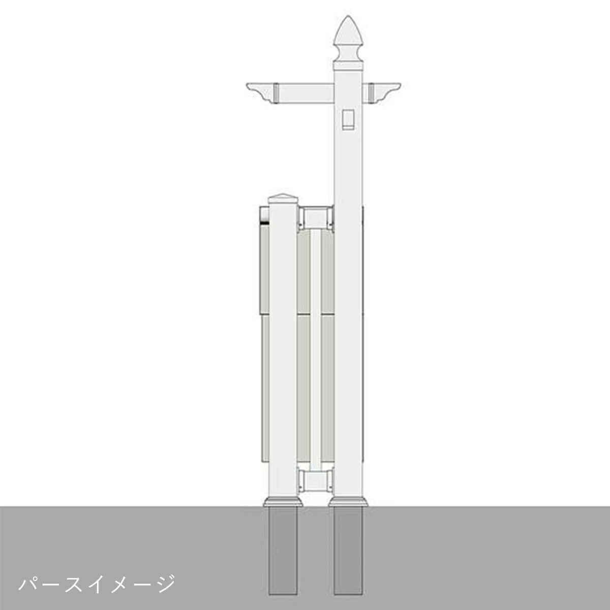 パースイメージ（立体再現図）背面。