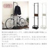 室内用なので雨風による劣化から自転車を守る。フック上部には衣服をかけることも。省スペースでの収納が可能、外での収納が出来ない賃貸住宅にもおすすめ。