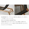 高品質樹脂ラタン「ヴァイロ」を格子状に編んだ、チーク材フレームが美しいサンベッドです。背もたれは5段階に角度調節可能。背面側の脚にはキャスターが付いており移動にも便利です。