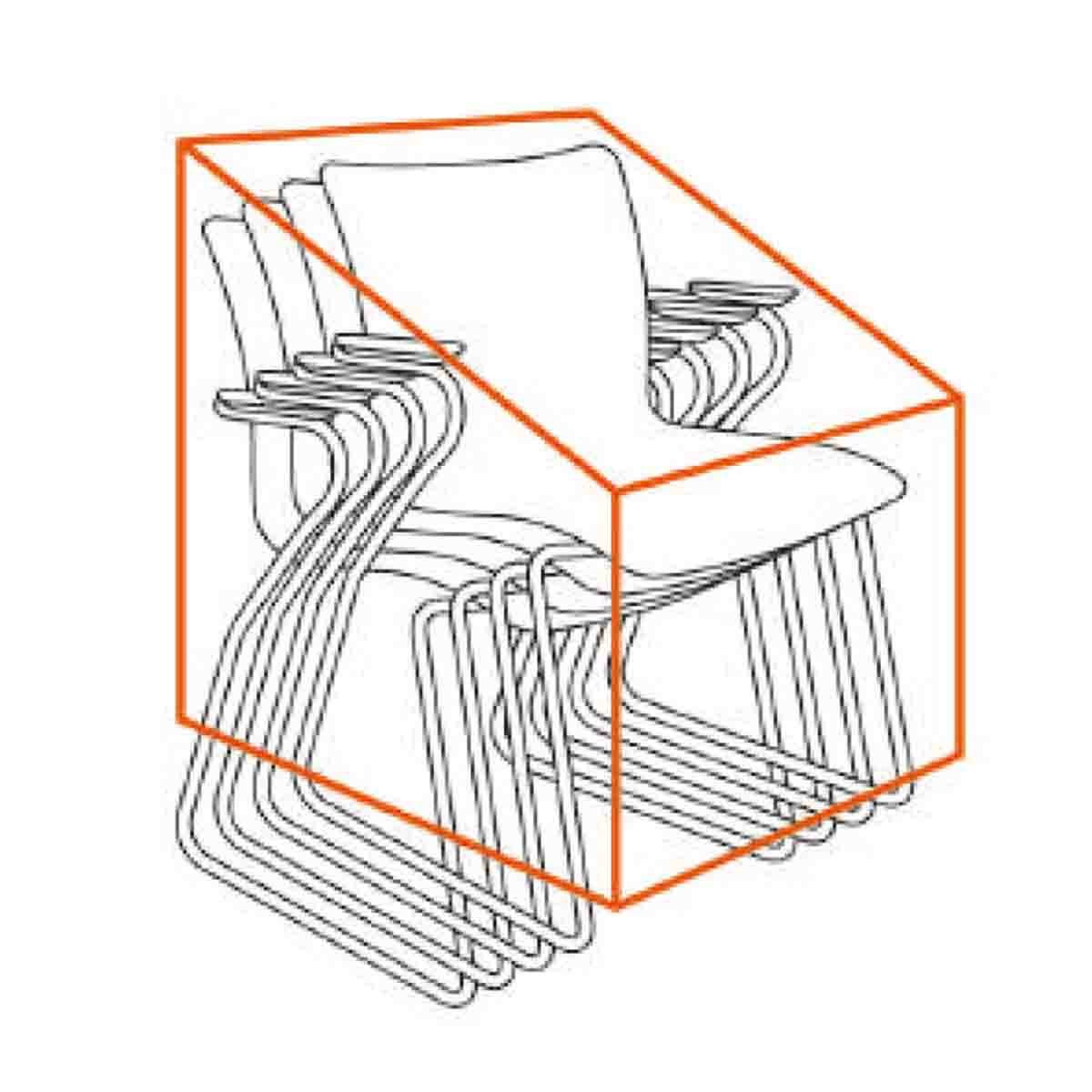 屋外用 ファニチャーカバー  ダイニングチェア用の画像です。