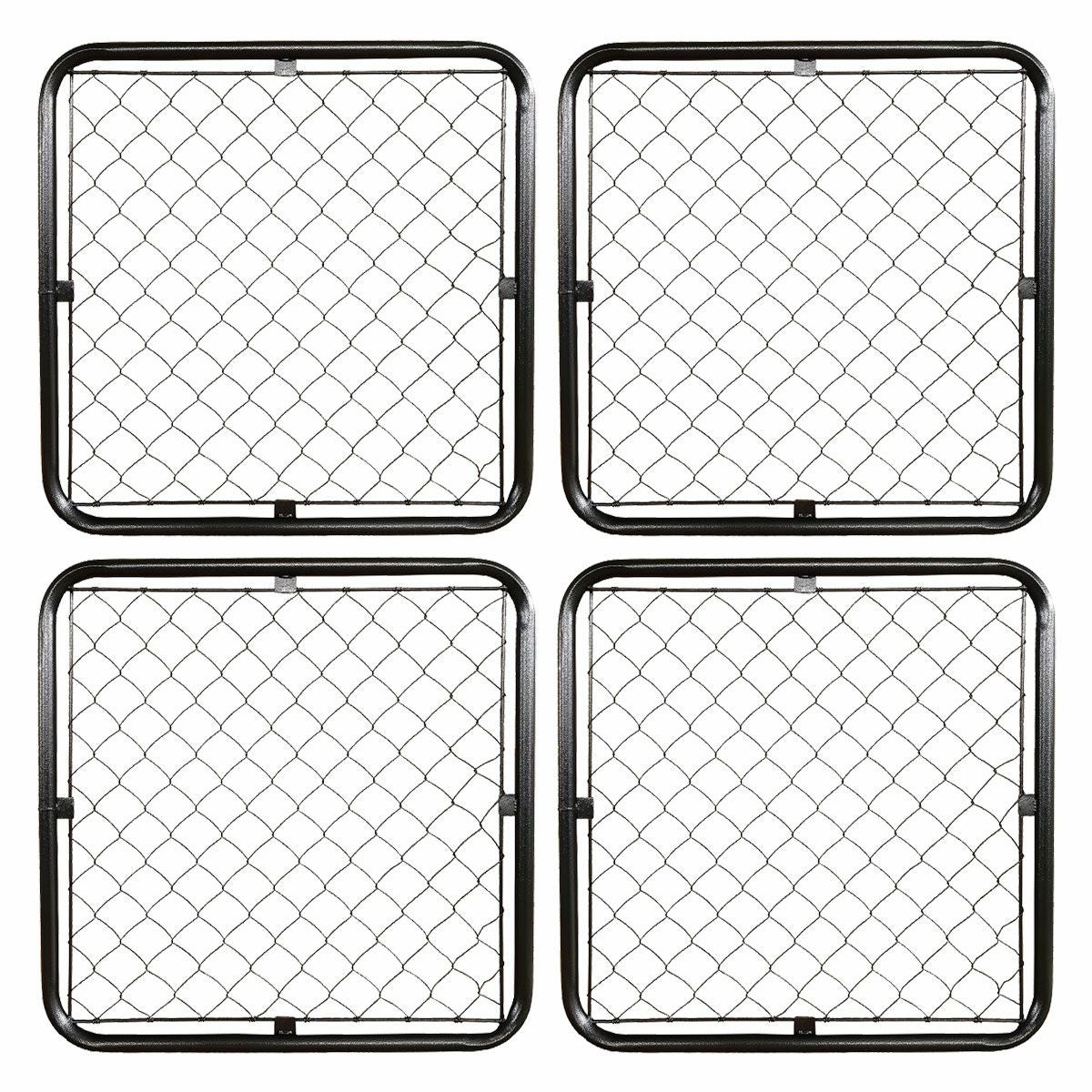 アメリカンフェンス 900×900mm Sサイズ ハンマートーンブラック 4枚セット