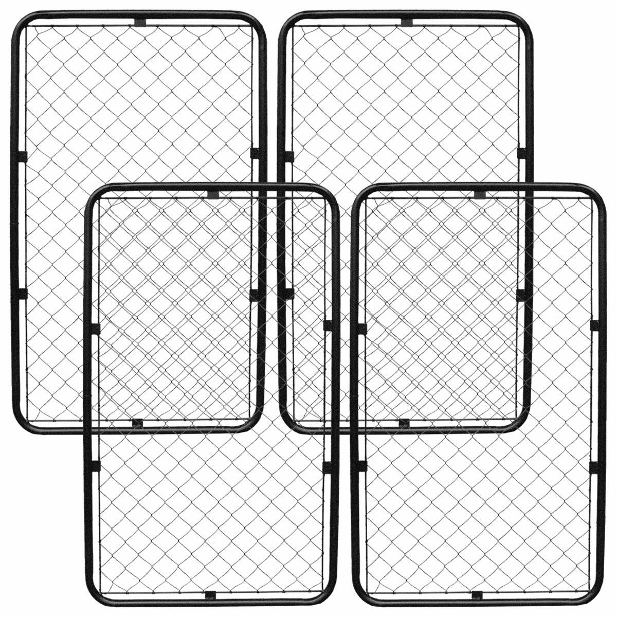 アメリカンフェンス 1500×900mm Lサイズ ハンマートーンブラック 4枚セット