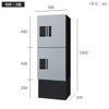 H400　2段タイプのサイズ。横幅360mm、奥行き316mm、高さ10500mm。
