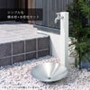 シンプルな横水栓+水栓柱のセット