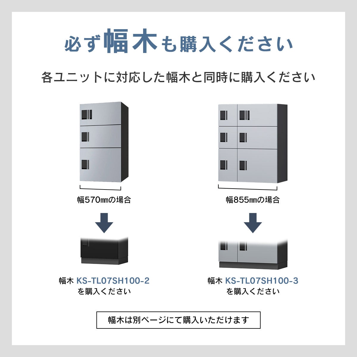 宅配ユニットだけではご注文できません。必ず幅木と一緒にご購入ください。